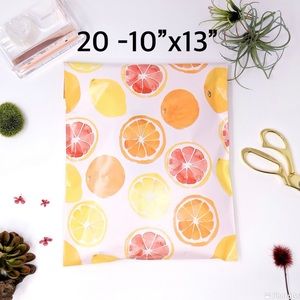 4/$20 -🍊🍋20 Citrus Fruit Poly mailers 10”x13”